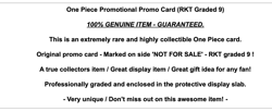 One Piece PROMO Graded Trading Card Game TCG CCG Rare Manga Anime Merchandise UK - Image 2