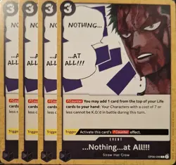 One Piece TCG - 4er Playset - OP06-096 ...Nothing...at All!!! C/EN/NM - Image 1