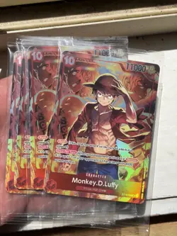 One Piece TCG Monkey D Luffy ST10-006 SR Treasure Booster Set Promo NM - Image 1