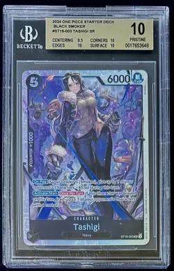 BGS 10 One Piece ST19-003 SR Tashigi - English - ST19 Black Smoker - Graded - Image 1