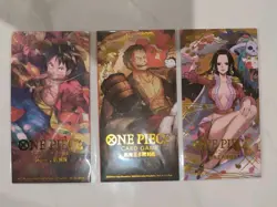 One Piece Card Game New Year Red Packet Hancock Luffy Zoro Set of 3 Promo card - Image 1