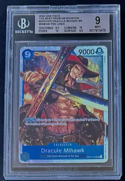 BGS 9 One Piece OP01-070 Dracule Mihawk SR - English - PRB01 The Best - Image 1