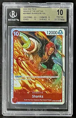 BGS 10 One Piece OP06-007 SR Shanks - English - Wings of the Captain - Graded - Image 1