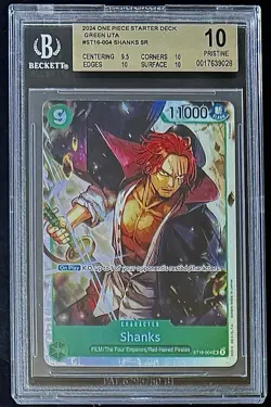 BGS 10 One Piece ST16-004 SR Shanks - English - Foil - Green Uta - Graded - TCG - Image 1