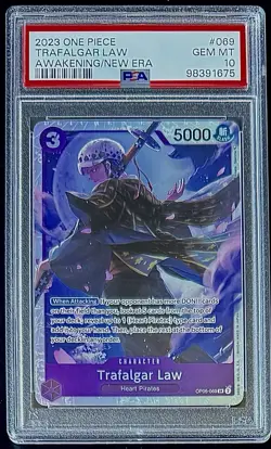PSA 10 One Piece OP05-069 SR Trafalgar Law - English - Awakening of the New Era - Image 1