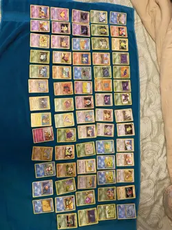 Pokemon cards, 1990’s cards, set of 70 cards, Base Set, Pikachu, Squirtle - Image 1
