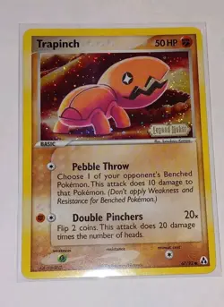 Pokemon Trapinch Legend Maker 67/92 Holo stamped Basic Card English - Image 1