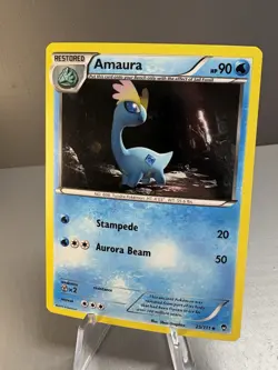 Amaura 25/111 Cosmos Holo Uncommon Pokemon Furious Fists NM. Beautiful Card 🔥 - Image 1