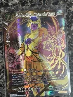 Bandai Golden Frieza Resurrected Terror SPR Foil Galactic Battle Card Game - Image 1
