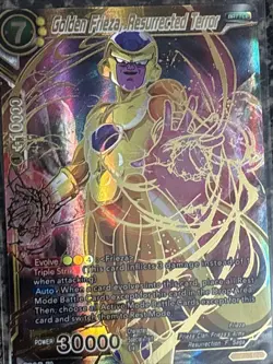 Bandai Golden Frieza Resurrected Terror SPR Foil Galactic Battle Card Game - Image 2