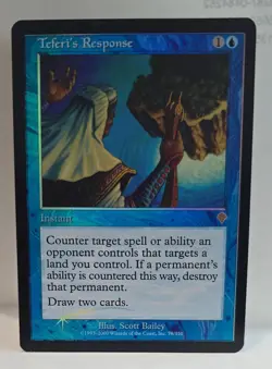 FOIL TEFERI'S RESPONSE EX/NM UNPLAYED INVASION MTG MAGIC GATHERING (M10) - Image 1