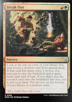 4x Break Out (b - white fire) NM-Mint, English Murders at Karlov Manor MTG Magic - Image 1