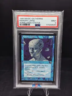 1995 Magic The Gathering Memory Lapse Homelands Statue Version PSA 9 - Image 1