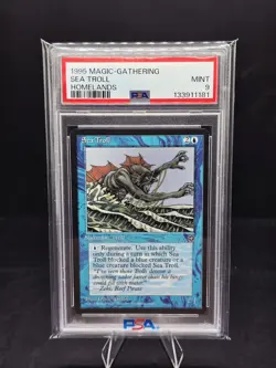 1995 Magic The Gathering Sea Troll Homelands PSA 9 - Image 1