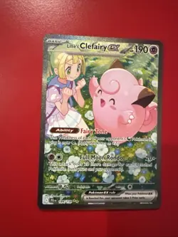 Pokemon TCG Lillie's Clefairy EX Journey Together Sir Card 184/159 NM Condition - Image 2