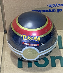 Pokemon TCG Poke Ball Tin - Luxury Ball H24 Sealed New 3 Booster Packs & 1 Coin - Image 1