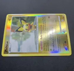 Pokemon TCG Pichu 93/123 Mysterious Treasures Reverse Holo 40HP 2007 Card - Image 5