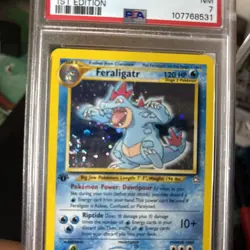 2000 Pokemon Neo Genesis Feraligatr Holo 1st Edition NM 5/111 PSA 7 FAT SWIRL!!! - Image 3