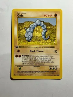 Pokemon TCG Onix Base Set 56/102 Regular 1st Edition Common - Image 1