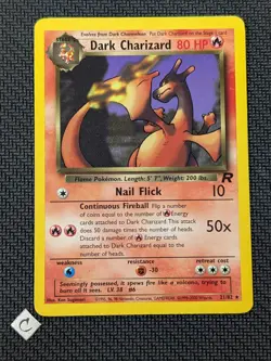 Dark Charizard 21/82 - Team Rocket Unlimited Non-Holo Rare Pokemon TCG NM - Image 1