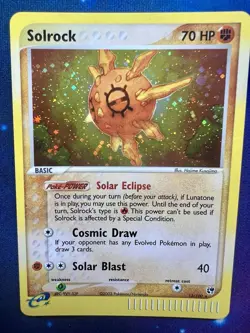 Pokemon Solrock Holo 2003 EX Sandstorm 13/100 - Image 1