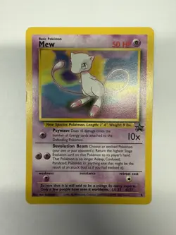 Mew 8 - Vintage WOTC Black Star Promo 2000 Non Holo Pokemon TCG MP - Image 1