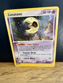 Pokemon TCG Lunatone Sandstorm 8/100 2003 Holo Rare #8 LP - Image 1