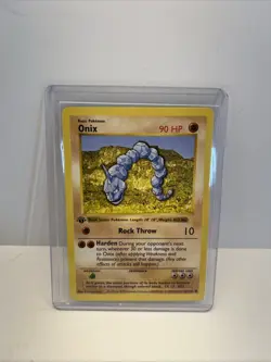 Pokemon Onix Shadowless 1st Edition 056/102 Common Regular Base Set Vintage 1999 - Image 1