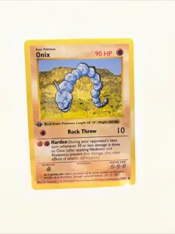 Pokemon Onix Shadowless 1st Edition 056/102 Common Regular Base Set Vintage 1999 - Image 2