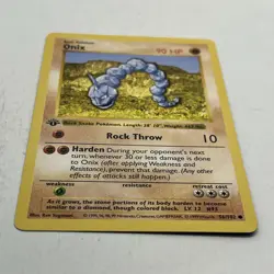 Pokemon Onix Shadowless 1st Edition 056/102 Common Regular Base Set Vintage 1999 - Image 4