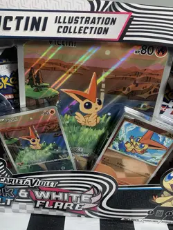 POKEMON SCARLET VIOLET BLACK BOLT & WHITE FLARE VICTINI ILLUSTRATION COLLECTION - Image 2