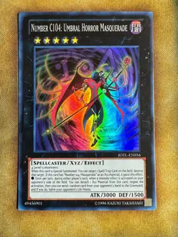 Yugioh Number C104: Umbral Horror Masquerade JOTL-EN056 Super Rare NM - Image 1