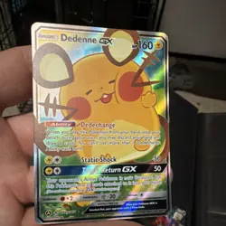 Pokemon Dedenne GX 195A/214 Alternate Art Promo Basic Holo Card - Image 1