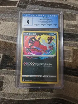 Yveltal Pokemon 2021 Shining Fates 46/72 Amazing Rare CGC Mint 9 Graded Card - Image 1