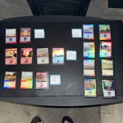 Magic The Gathering Foil Lands Arcadian, Mirroring, Invasion, Odyssey 17 Cards - Image 1