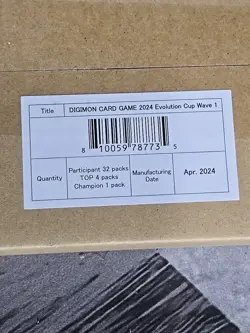 Digimon Card Game - 2024 Evolution Cup Wave 1 Sealed Kit 37 PROMO PACKS! - Image 1