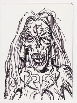 Signed Zombie Infestation Proof Sketch NM Jumpstart Artist Thomas M. Baxa MTG AP - Image 1