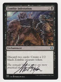 Signed Zombie Infestation Proof Sketch NM Jumpstart Artist Thomas M. Baxa MTG AP - Image 2