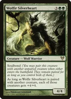 MTG Magic the Gathering Wolfir Silverheart (206/252) Avacyn Restored LP - Image 1
