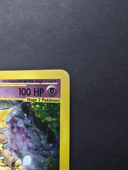 Pokemon TCG Alakazam 001/165 Expedition Base Set Holo SWIRL LP raw ungraded - Image 4
