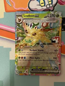 Pokemon TCG Prize Pack Series 7 Prismatic Evolutions Card 006/131 Leafeon EX - Image 1
