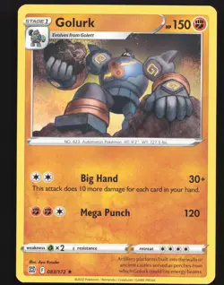 Golurk 083/172 Rare Pokemon SWSH09: Brilliant Stars Near Mint or Better - Image 1