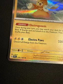 POKEMON TCG: PAWMOT 076/198 SCARLET VIOLET BASE SET HOLO RARE NM - Image 3