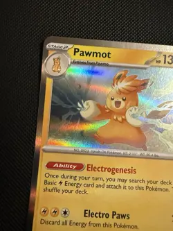 POKEMON TCG: PAWMOT 076/198 SCARLET VIOLET BASE SET HOLO RARE NM - Image 4