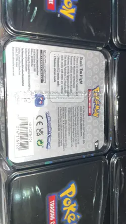 Pokemon Stacking Tins (Lot of 6) with display 18 booster packs - factory sealed - Image 3