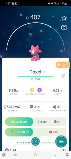 Pokemon Go Shiny Toxel - Image 1