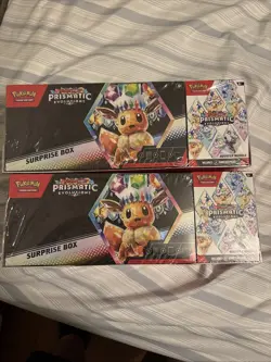 Pokemon Prismatic Evolutions Surprise Box + Booster Bundle Sealed (Lot Of 2) - Image 1