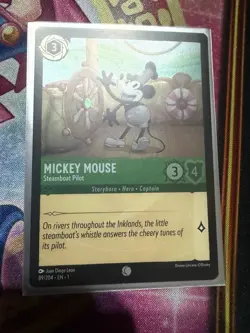 Mickey Mouse Steamboat Pilot 89/204 The First Chapter Cold Foil Disney Lorcana - Image 1
