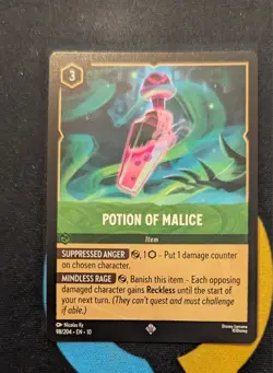 98/204 Potion of Malice Super Rare Disney Lorcana Set 10 - Image 1