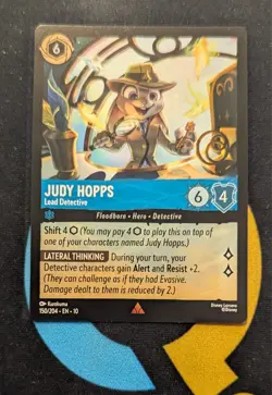 150/204 Judy Hopps - Lead Detective Rare Disney Lorcana Set 10 - Image 1